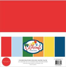 Carta Bella Solid Cardstock 12X12 6/Pkg - Lets Celebrate