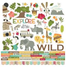 Simple Stories Sticker Sheet 12X12 - Say Cheese Wild