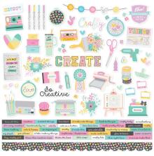 Simple Stories Sticker Sheet 12X12 - Crafty Things