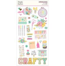 Simple Stories Chipboard Stickers 6X12 - Crafty Things