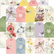 Simple Stories SV Meadow Flowers Cardstock 12X12 - Tag Elements