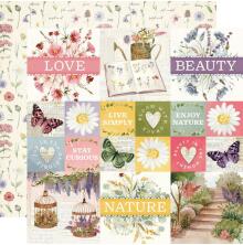 Simple Stories SV Meadow Flowers Cardstock 12X12 - 2x2/4x4 Elements