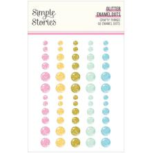 Simple Stories Enamel Dots 60/Pkg - Crafty Things Glitter
