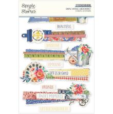 Simple Stories Sticker Book 4X6 12/Pkg - Simple Vintage Linen Market