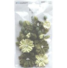 49 And Market Royal Spray Paper Flowers - Olive
