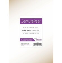 Crafters Companion Centura Pearl Card Pack A4 50/Pkg - Snow White Gold