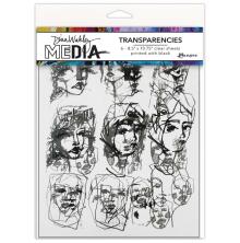 Dina Wakley Media Transparencies 8.5X10.75 - Tinies Set 2