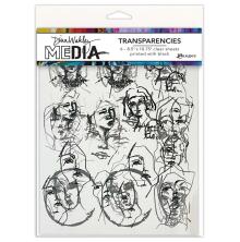 Dina Wakley Media Transparencies 8.5X10.75 - Tinies Set 1