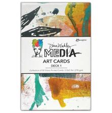 Dina Wakley MEdia Glossy Art Cards 50/Pkg - Deck 1
