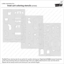 Lawn Fawn Coloring Stencils - Treat Cart LF3542