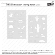 Lawn Fawn Coloring Stencils - Critters In The Desert LF3543