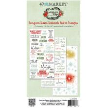 49 And Market Rub-Ons 6X12 - Evergreen Season Sentiments