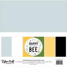 Echo Park Solid Cardstock Kit 12X12 - Happy As Can Bee