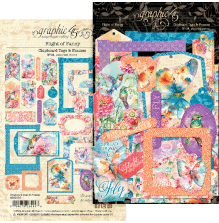 Graphic 45 Graphic 45 Chipboard Tags &amp; Frames - Flight Of Fancy