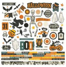 Simple Stories Sticker Sheet 12X12 - Simple Vintage Scary Stories