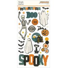 Simple Stories Chipboard Stickers 6X12 - Simple Vintage Scary Stories