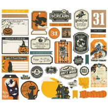 Simple Stories Bits &amp; Pieces Die-Cuts 35/Pkg - Simple Vintage Scary Stories Jour