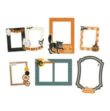 Simple Stories Chipboard Frames 6/Pkg - Simple Vintage Scary Stories