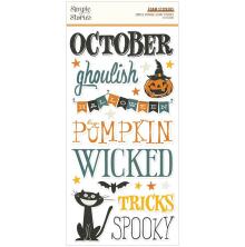 Simple Stories Foam Stickers 34/Pkg - Simple Vintage Scary Stories