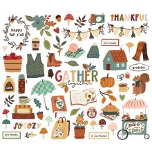 Simple Stories Bits &amp; Pieces Die-Cuts 59/Pkg - Ciders &amp; Donuts Icons