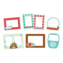 Simple Stories Chipboard Frames 6/Pkg - Snow Pine Lodge