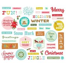 Simple Stories Bits &amp; Pieces Die-Cuts 47/Pkg - Snow Pine Lodge Sentiment