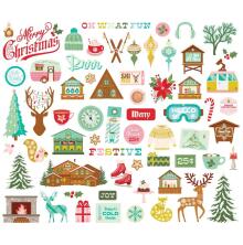 Simple Stories Bits &amp; Pieces Die-Cuts 63/Pkg - Snow Pine Lodge Icons