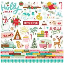 Simple Stories Sticker Sheet 12X12 - Snow Pine Lodge