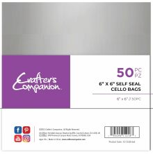 Crafters Companion Self Seal Cello Bags 6X6 50/Pkg