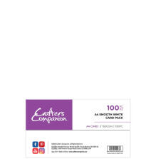 Crafters Companion  Smooth White Card Pack A4 160gsm 100/Pkg