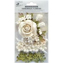 Little Birdie Rooney Paper Flowers 23/Pkg - Shabby Chic Bouquet