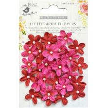 Little Birdie Pearl Petites Paper Flowers 32/Pkg - Candy Mix