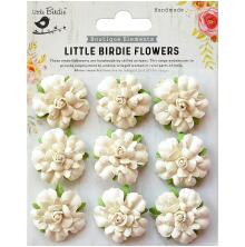 Little Birdie Vincy Paper Flowers 9/Pkg - Moon Light