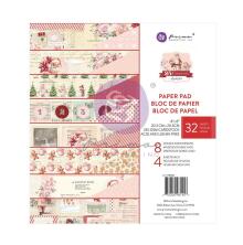 Prima Double-Sided Paper Pad 8X8 32/Pkg - 25 &amp; Peppermint