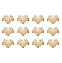 We R Makers Charm Stapler Charm 12/Pkg - Gold Heart