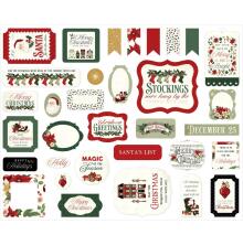 Carta Bella Cardstock Die-Cuts Ephemera 33/Pkg - A Vintage Christmas Icons