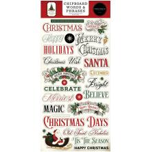 Carta Bella Chipboard Stickers 6X13 - A Vintage Christmas Phrases