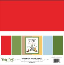 Echo Park Solid Cardstock Kit 12X12 - Winnie The Pooh Christmas