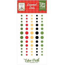 Echo Park Adhesive Enamel Dots 60/Pkg - Winnie The Pooh Christmas