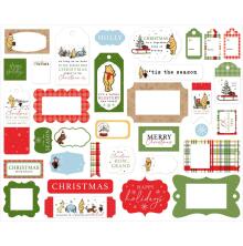 Echo Park Cardstock Die-Cuts Ephemera 33/Pkg - Winnie The Pooh Christmas Frames