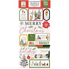 Echo Park Chipboard Stickers 6X13 - Winnie The Pooh Christmas Phrases