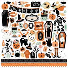 Echo Park Cardstock Stickers 12X12 - Spooktacular Halloween