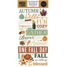 Carta Bella Chipboard Stickers 6X13 - Harvest Words &amp; Phrases