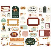 Carta Bella Cardstock Die-Cuts Ephemera 33/Pkg - Harvest Frames &amp; Tags