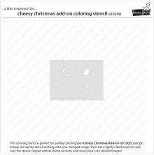 Lawn Fawn Coloring Stencils - Cheesy Christmas Add-On LF3559