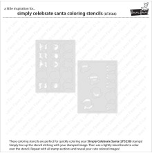 Lawn Fawn Coloring Stencils - Simply Celebrate Santa LF3566