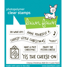 Lawn Fawn Clear Stamps 2X3 - Cheesy Christmas Add-On LF3502