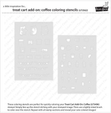 Lawn Fawn Coloring Stencils - Treat Cart Add-On: Coffee LF3562