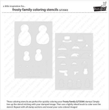 Lawn Fawn Coloring Stencils - Frosty Family LF3563