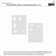 Lawn Fawn Coloring Stencils - Frosty Family Add-On LF3564